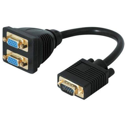 EXERTIS CONNECT - VGA Y-Adapterkabel 2x 15pol HD D-Sub Buchse Stecker - Adapter - Digital/Display/Video-0