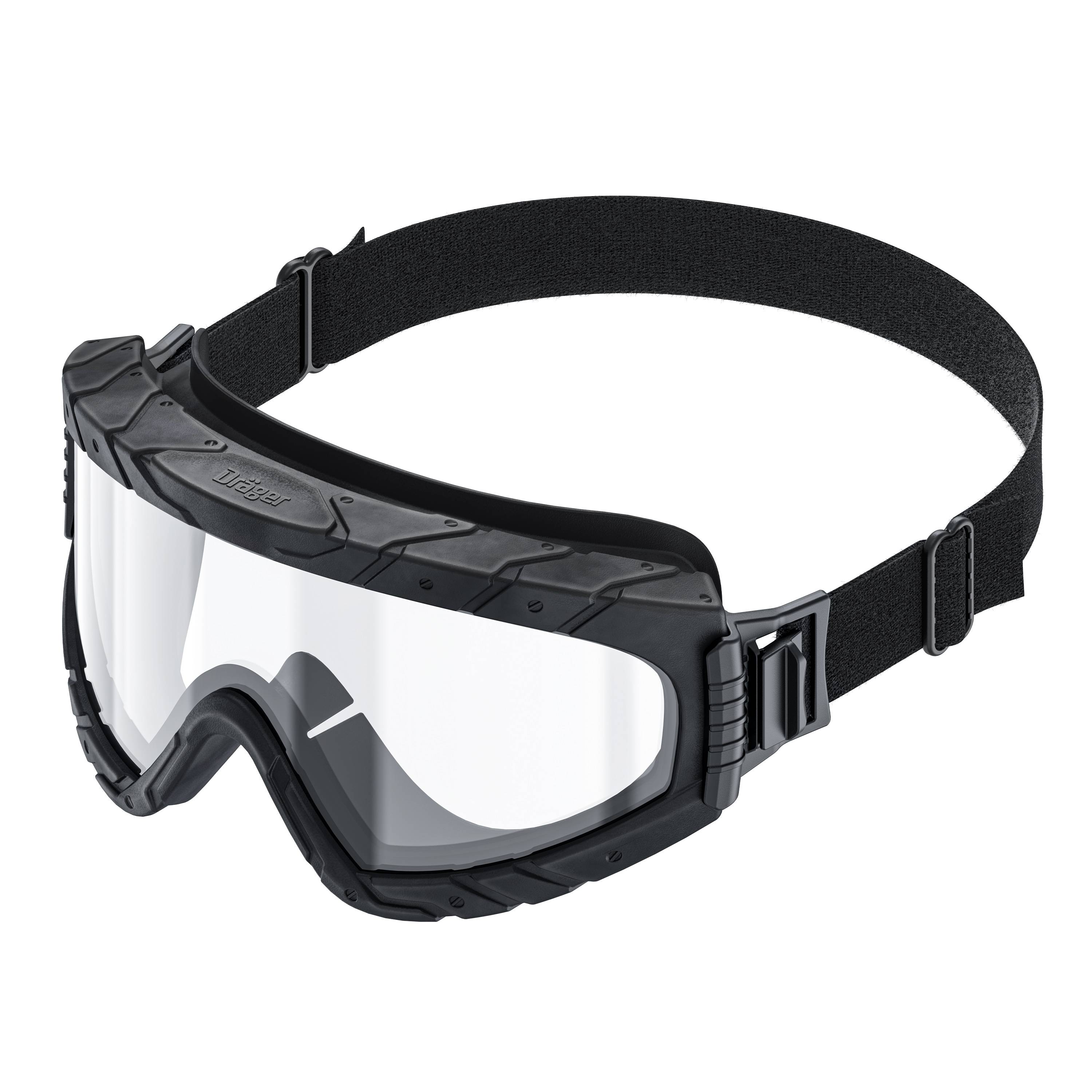 Dräger Vollsichtbrille X-pect 4800 Sicherheitsbrille mit beschlagfreien und kratzfesten Doppelvisier - Farbe Schwarz-0