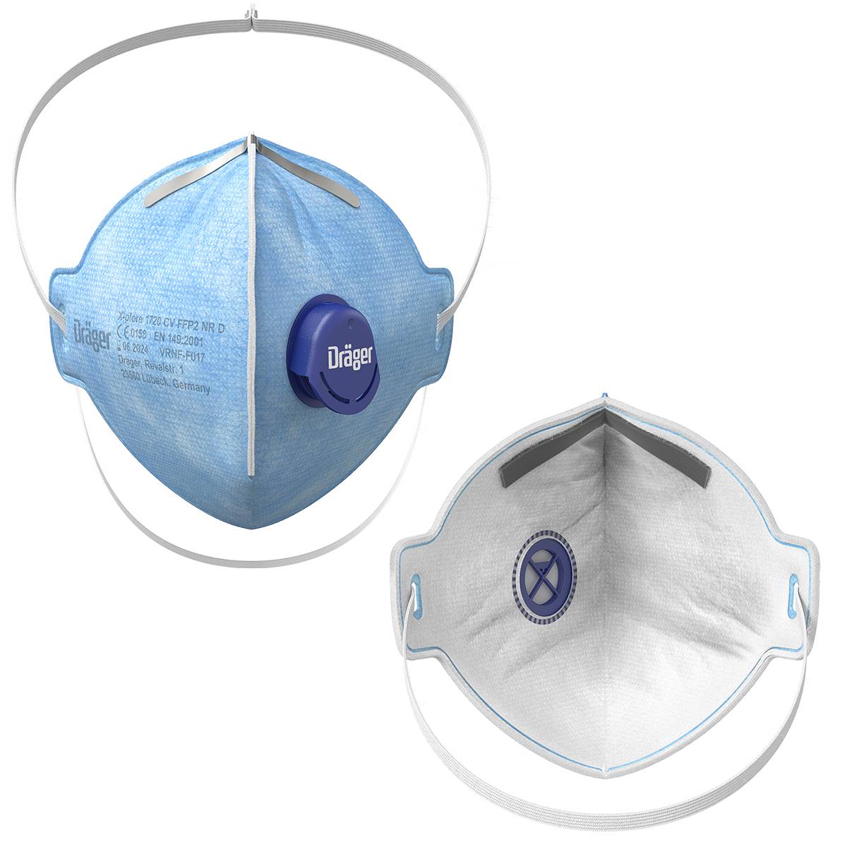 Dräger FFP2 Maske Atemschutzmaske X-plore 1720 V Staubmaske mit Ventil Partikelfilter-1