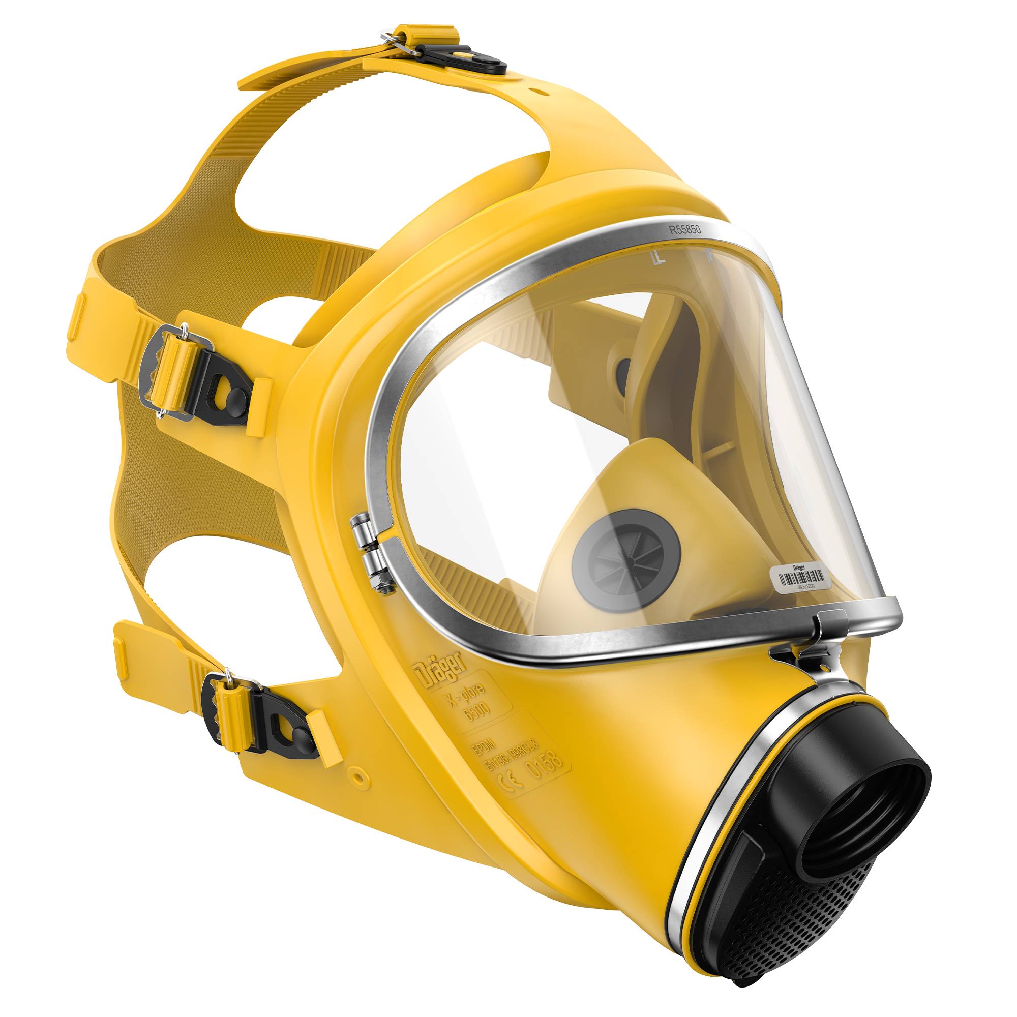 Dräger Atemschutzmaske Maske X-Plore 6570 SI/GE-L-RA Einfilter Vollmaske Maske mit Sprechmembran-0