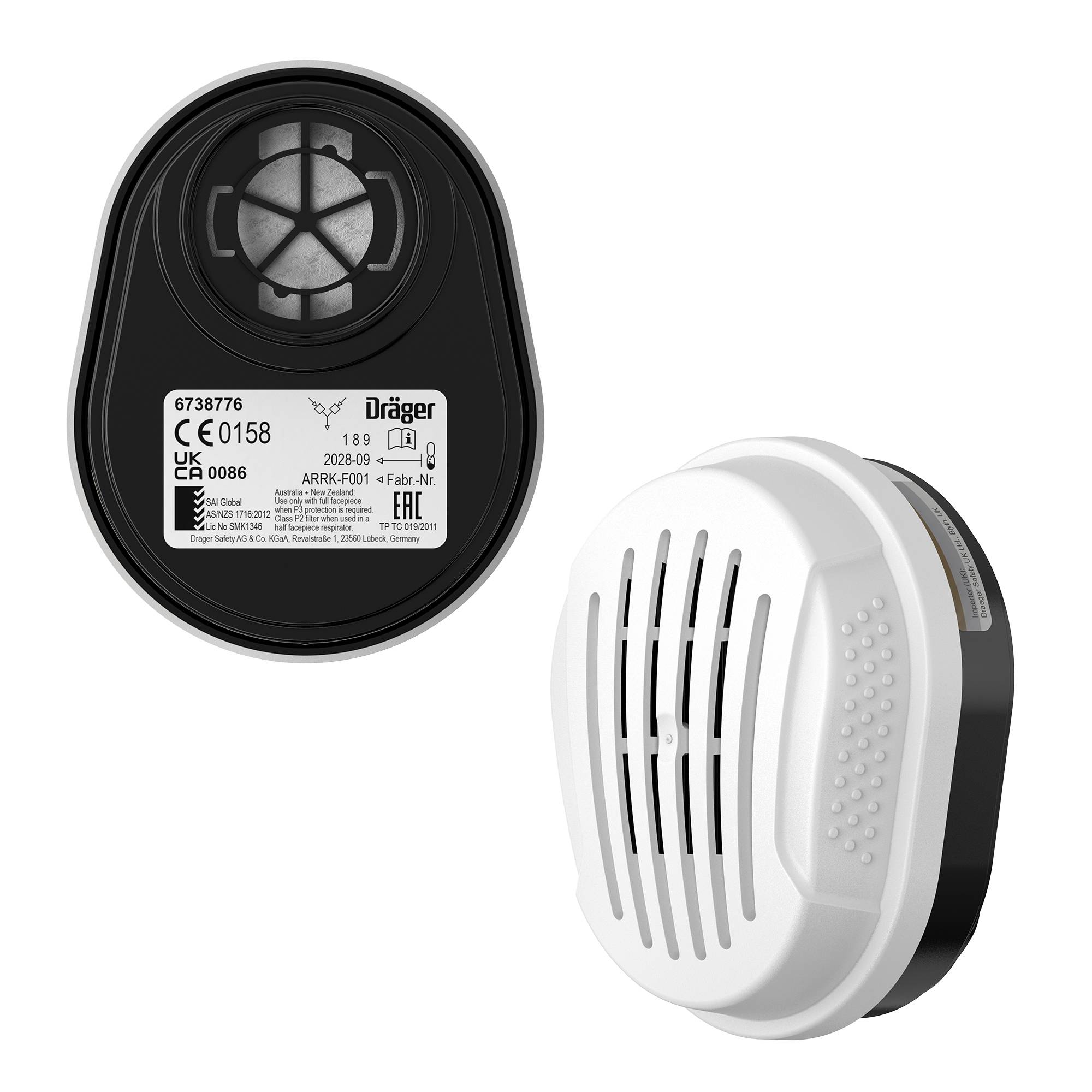 Dräger Atemschutz Kombi-filter Bajonett A2B2 P3 R D Gas- u. Partikelfilter für X-plore 3300 3500 u. 5500 Reihe-2