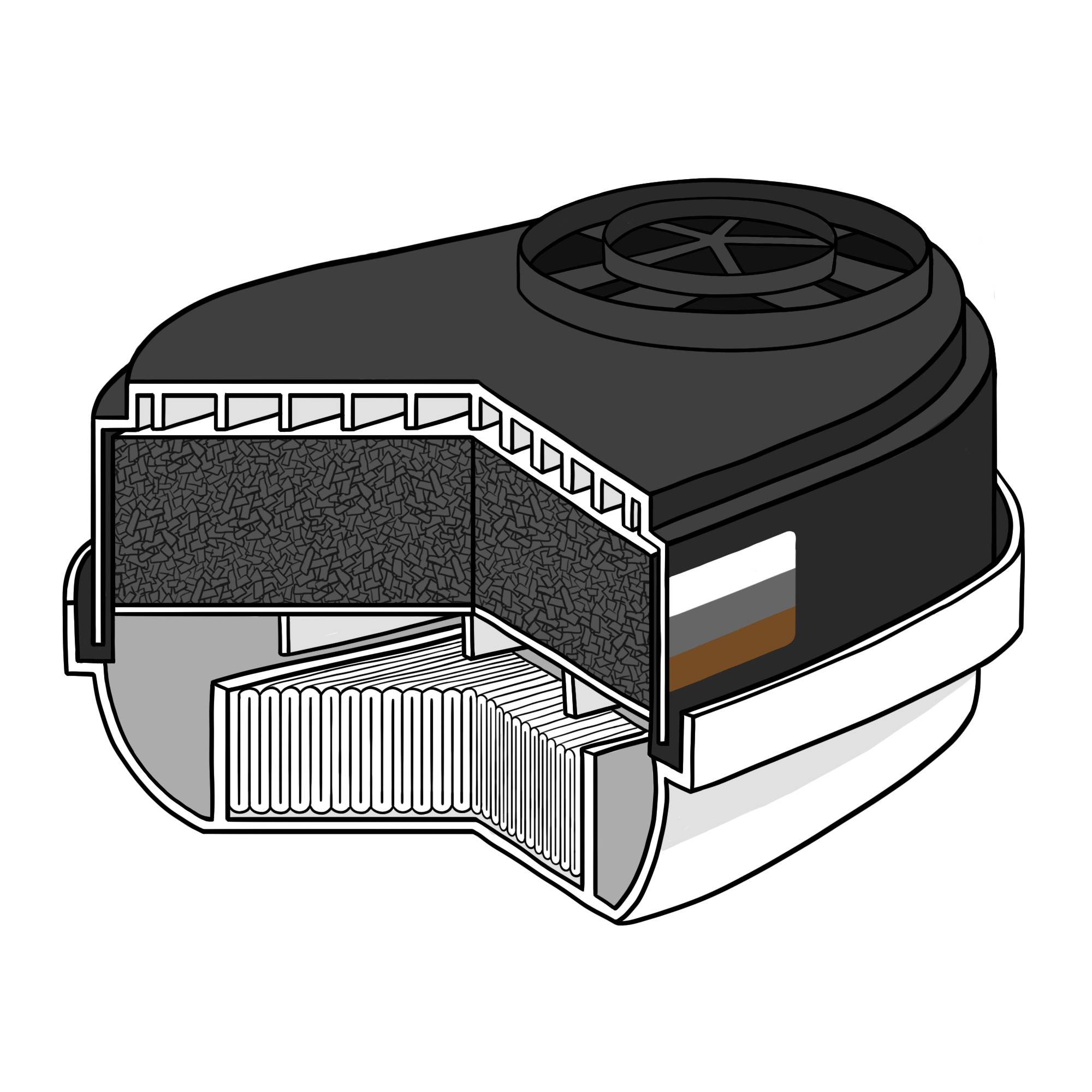 Dräger Atemschutz Kombi-filter Bajonett A2B2 P3 R D Gas- u. Partikelfilter für X-plore 3300 3500 u. 5500 Reihe-4