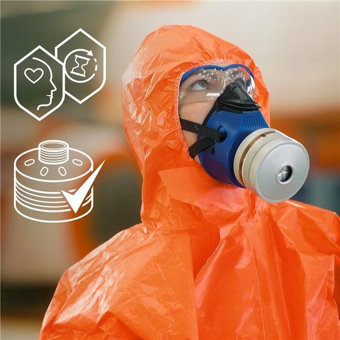 Dräger Atemschutzmaske Maske Halbmaske X-plore 4740 mit Rd40 Filteranschluss-2