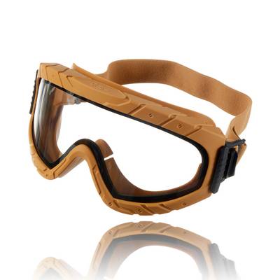 Dräger Vollsichtbrille X-pect 4900 - Sicherheitsbrille mit beschlagfreien und kratzfesten Doppelvisier Farbe Sand-0