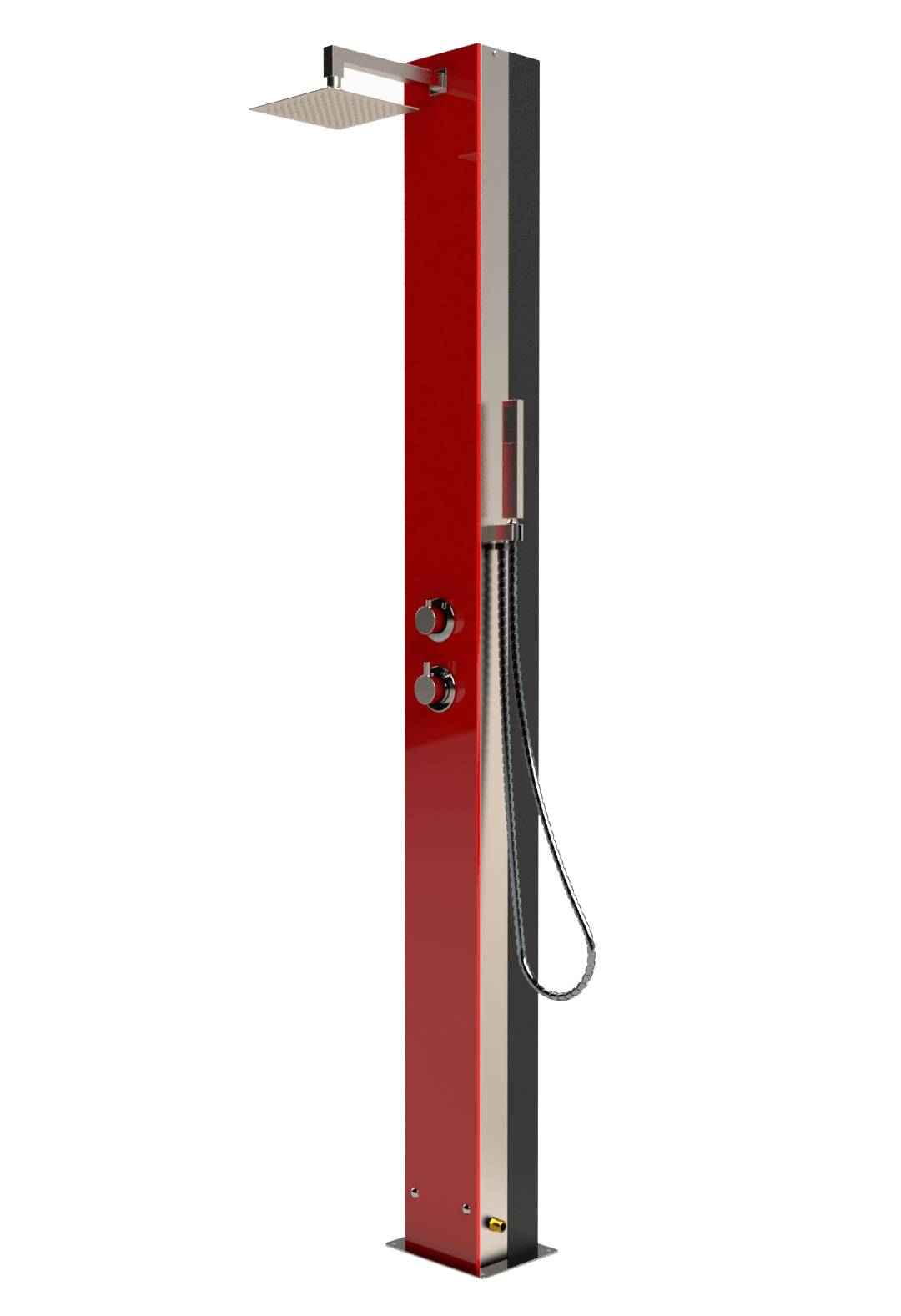 Eichenwald Modell 70 Solardusche Garten Glasdusche Saba Rot-0