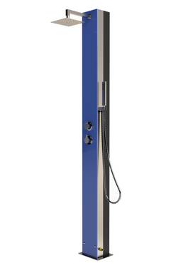 Eichenwald Modell 70 Solardusche Garten Glasdusche Curacao Blau