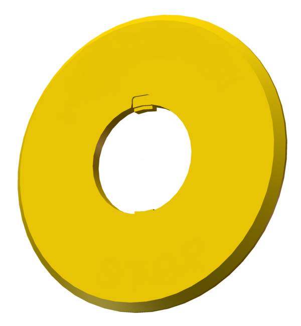 Euchner ES-HAAV-0, Not-Halt Schild -unbeschriftet- für 29mm Knöpfe bei ES-XA-Geräten, P/n: 157257