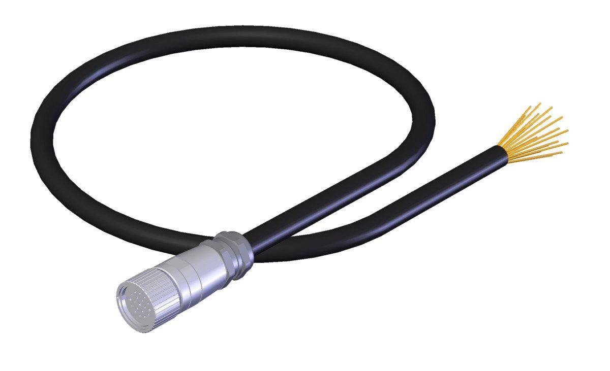 Euchner C-M23F19-19XDIFPU10,0-MA-110304, Anschlussleitung mit Steckverbinder M23, 19-polig, 10m, gerade, P/n: 110304-0