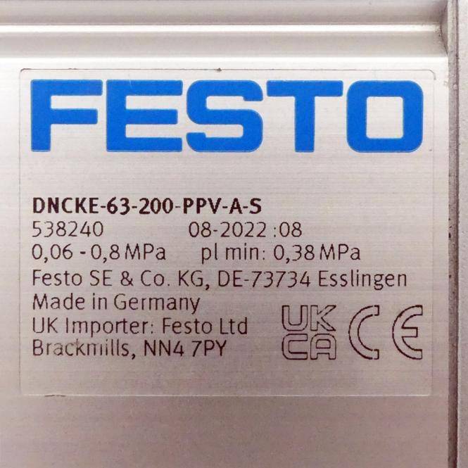 FESTO Zylinder mit Feststelleinheit DNCKE-63-200-PPV-A-S (538240)-1