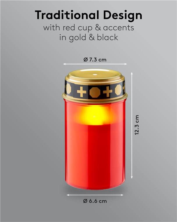 LED-Grablicht mit Timer, rot warmweiß (2400 K), batteriebetrieben (2x C/LR14), für den Innen- und Außenbereich (IP44)-4