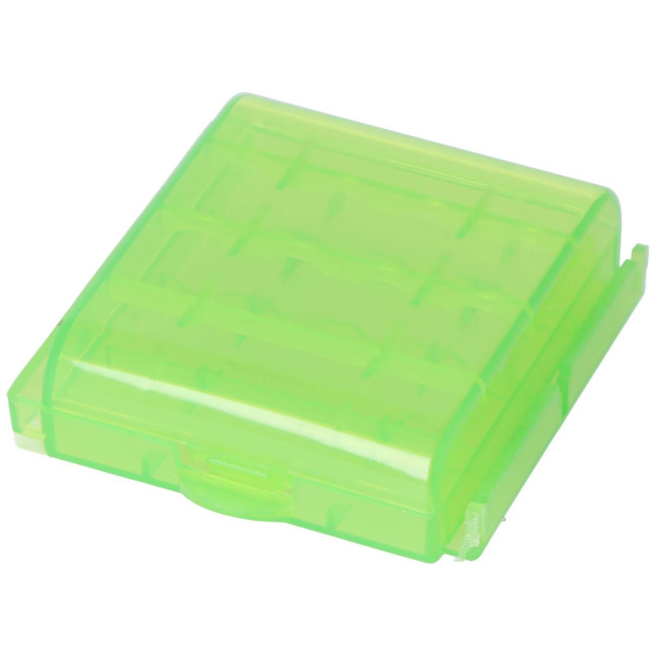 Aufbewahrungsbox für 4x AA Mignon oder 4x 14500 Akkus, max. Batterielänge 50,6mm, grün-4