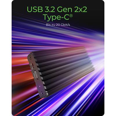 IB-1917M-C32a, Gehäuse für NVMe M.2 SSD zu Type-C® USB 3.2 Gen 2x2, 20 Gbit/s-1