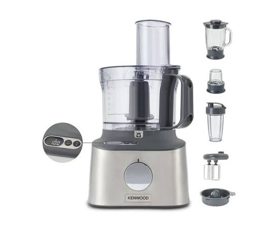 Kenwood MultiPro Compact+ FDM316SS, 2 l, Grau, Tasten, Drehregler, 1,2 l, Kunststoff, Metall-0