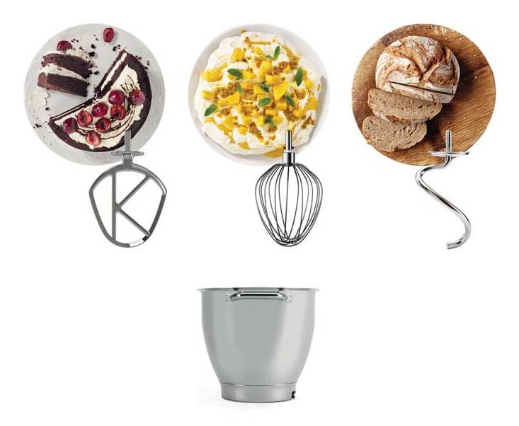 Kenwood Electronics Kenwood Chef XL Pro, 6,7 l, Silber, Tasten, Drehregler, 2,4 l, 910 g, Edelstahl-3