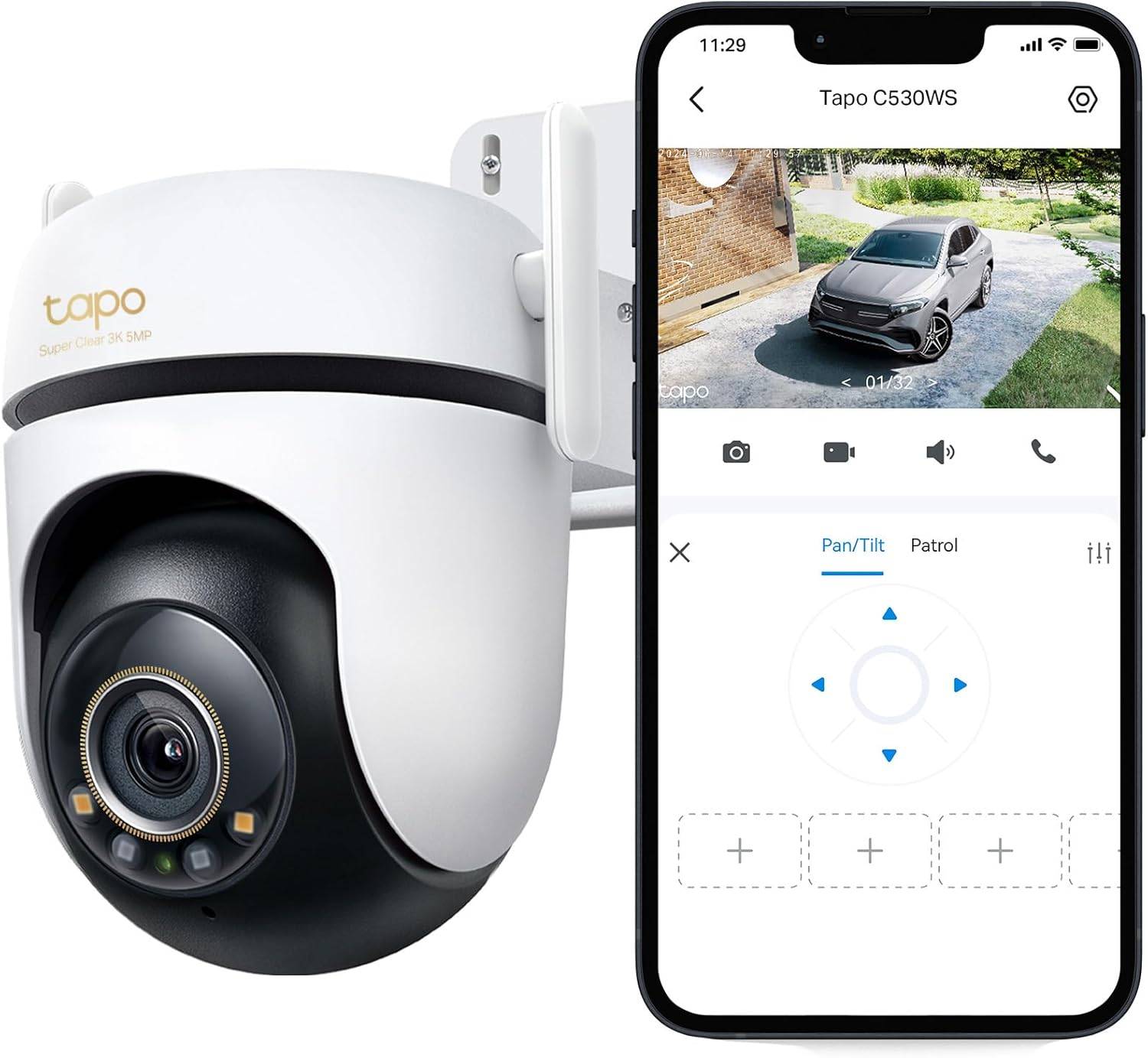 TP-LINK Tapo C530WS 360° Überwachungskamera Außen mit Bewegungsverfolgung 3K 5MP-0