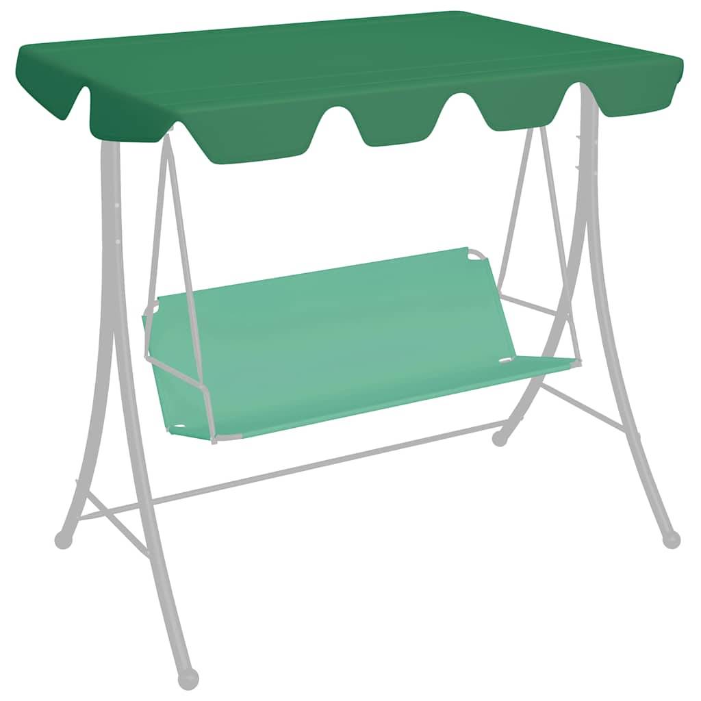 vidaXL Ersatzdach für Hollywoodschaukel Grün 188/168x145/110 cm-4