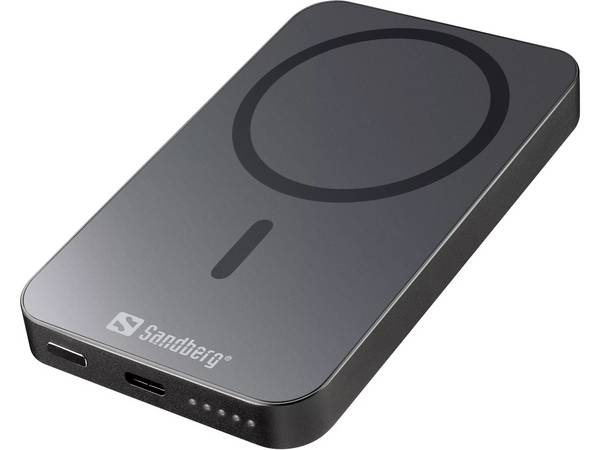 SANDBERG Mag Wireless Powerbank 5000 ALU - 20 W - 15 W