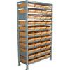 Steckregal mit Regalkästen HxBxT 1790 x 1000 x 400 mm Anbauregal mit 44 Kästen. STEMO Lagerstandard GmbH