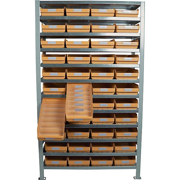 Steckregal mit Regalkästen HxBxT 1790 x 1000 x 500 mm Grundregal mit 44 Kästen. STEMO Lagerstandard GmbH-4
