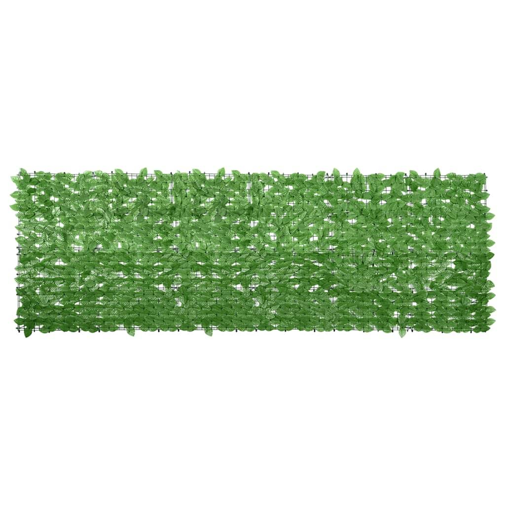 vidaXL Balkon-Sichtschutz mit Grünen Blättern 300x100 cm-0