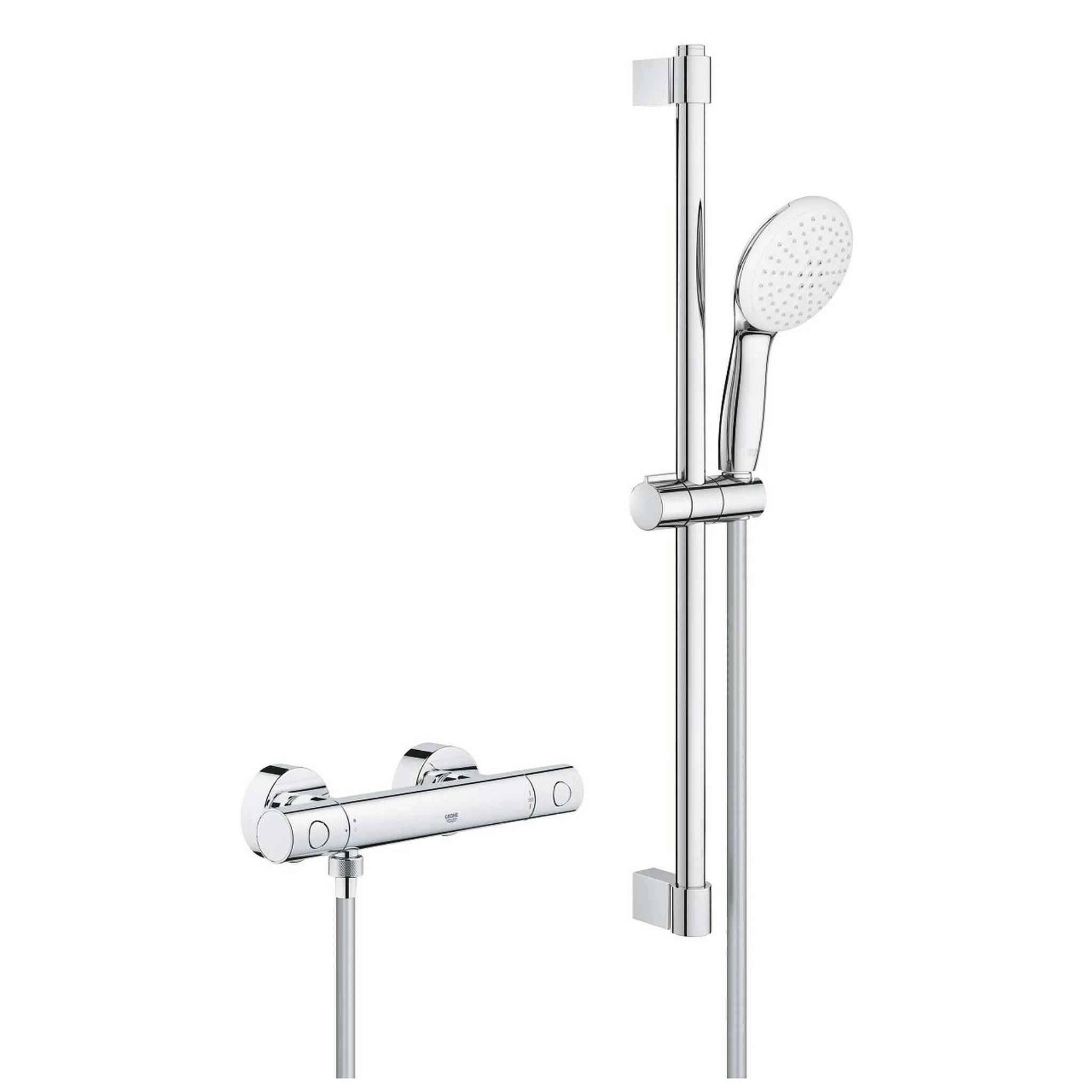 GROHE THM-Brausebatterie Grohtherm 800 C 34768_1 mit Brausegarnitur 600mm chrom