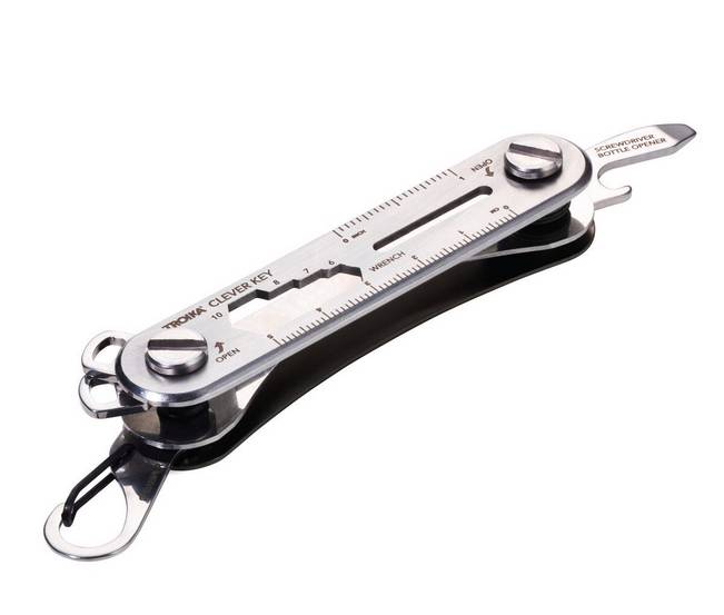 Troika KCL81/TI, Schlüsseltasche, Grau, Aluminium, Edelstahl, Rechteck, Drinnen/Draußen, 22 mm-1