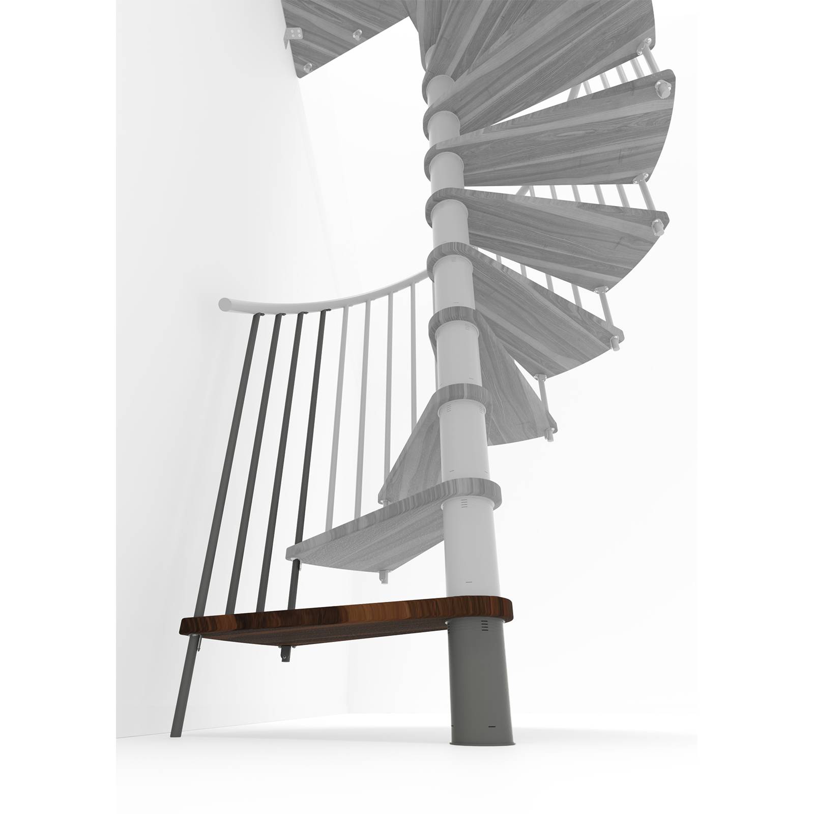 Minka Höhenerweiterung für Spiral Smart 160cm Durchmesser Walnuss Grau-0