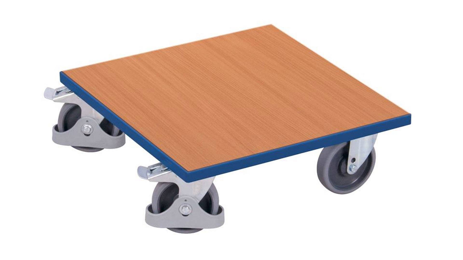 Möbelroller, Kistenroller - 400 kg Traglast - (BxT) 500 x 500 mm - Holzladefläche-0