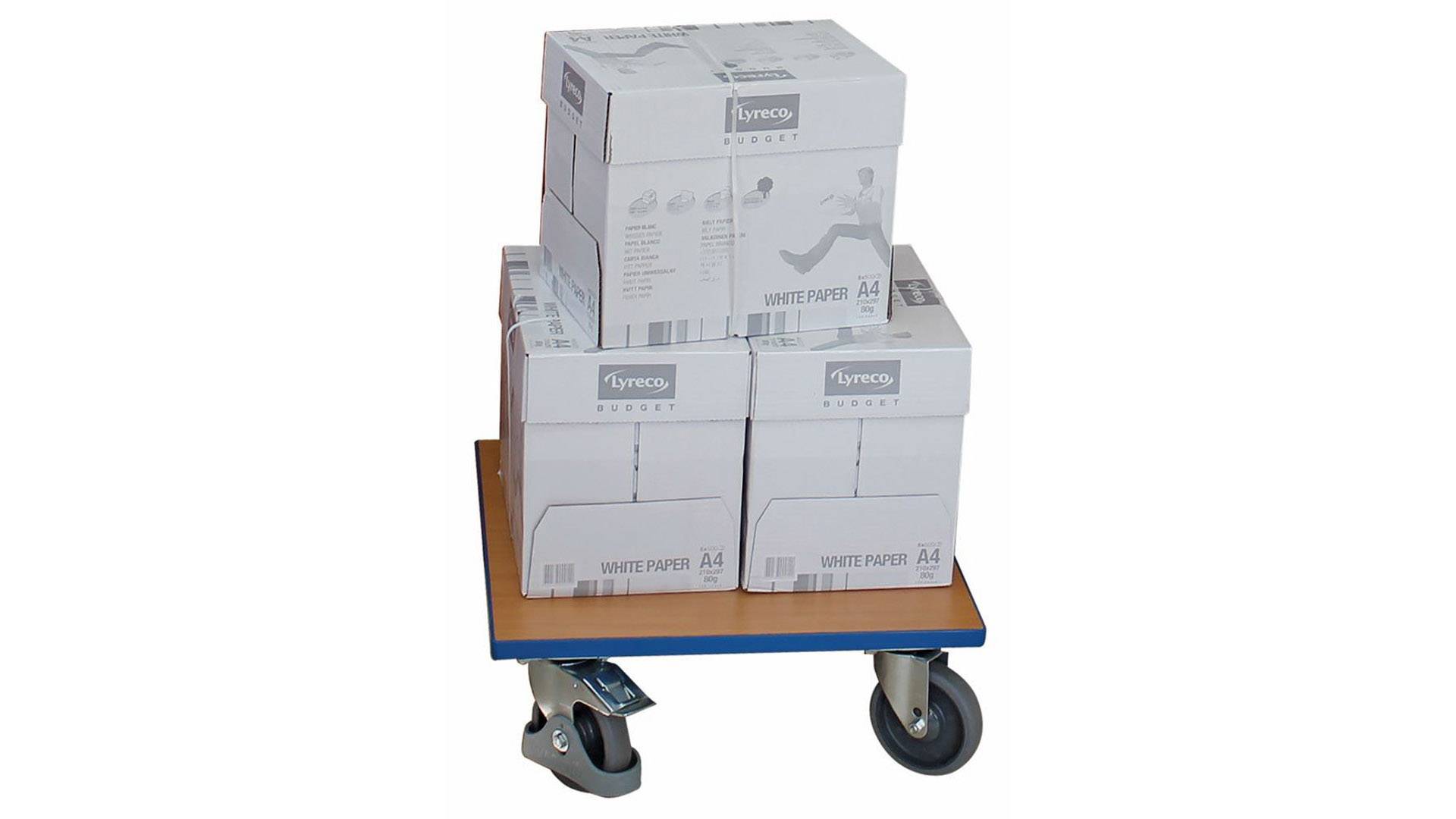 Möbelroller, Kistenroller - 400 kg Traglast - (BxT) 500 x 500 mm - Holzladefläche-1