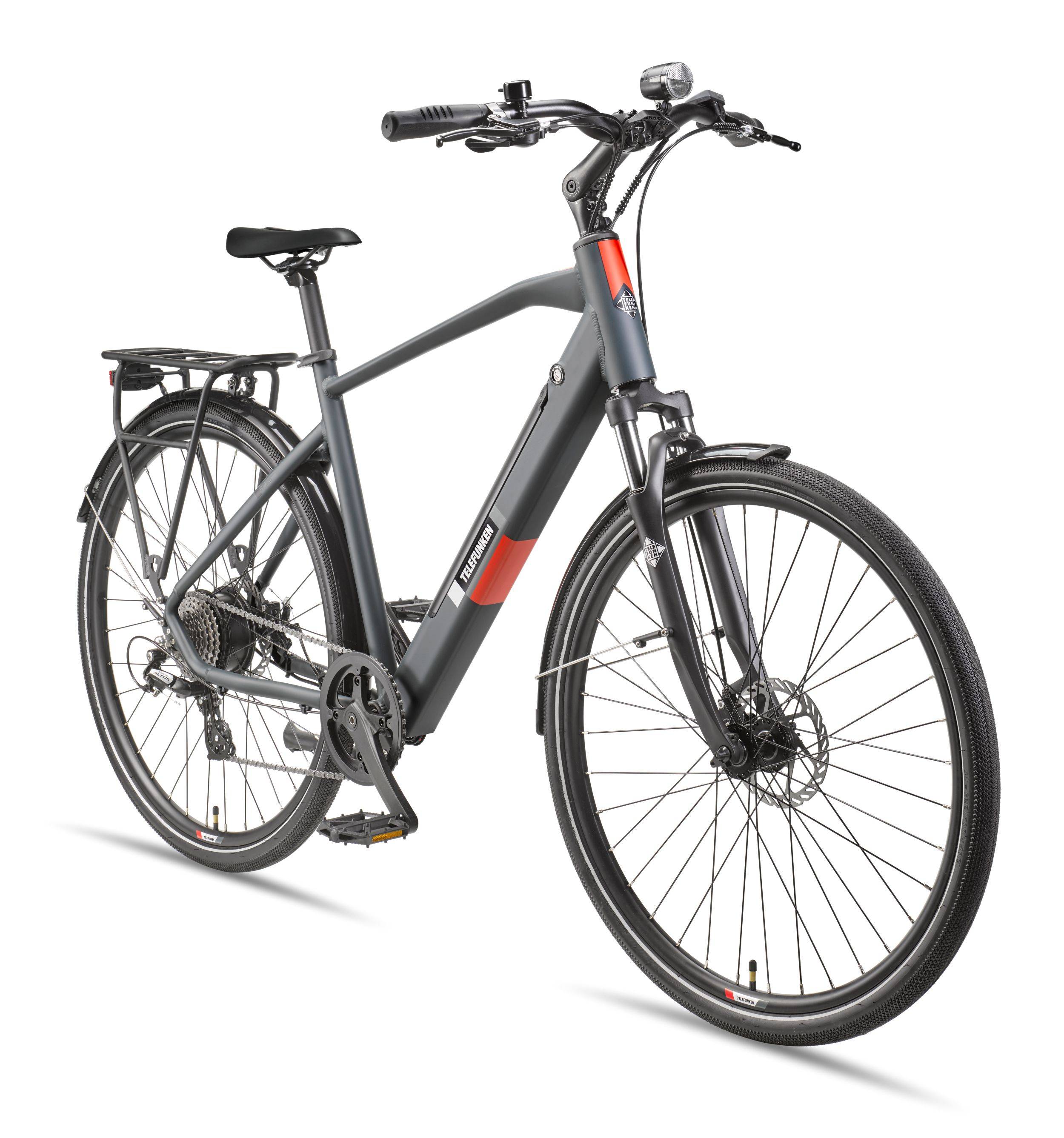 Telefunken Trekking E-Bike | Elektrofahrrad 28 Zoll | 8-Gang Kettenschaltung | Heckmotor 250W | 417,6Wh Akku | Pedelec-0