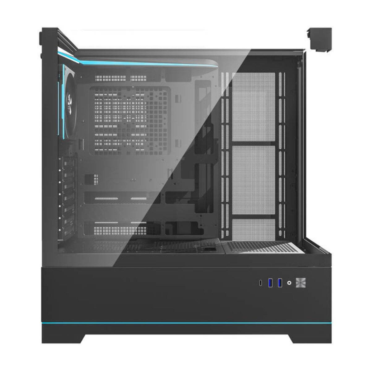 Darkflash DY450 PRO Big Tower PC-Gehäuse Schwarz mit ARGB & Lüftersteuerung-1
