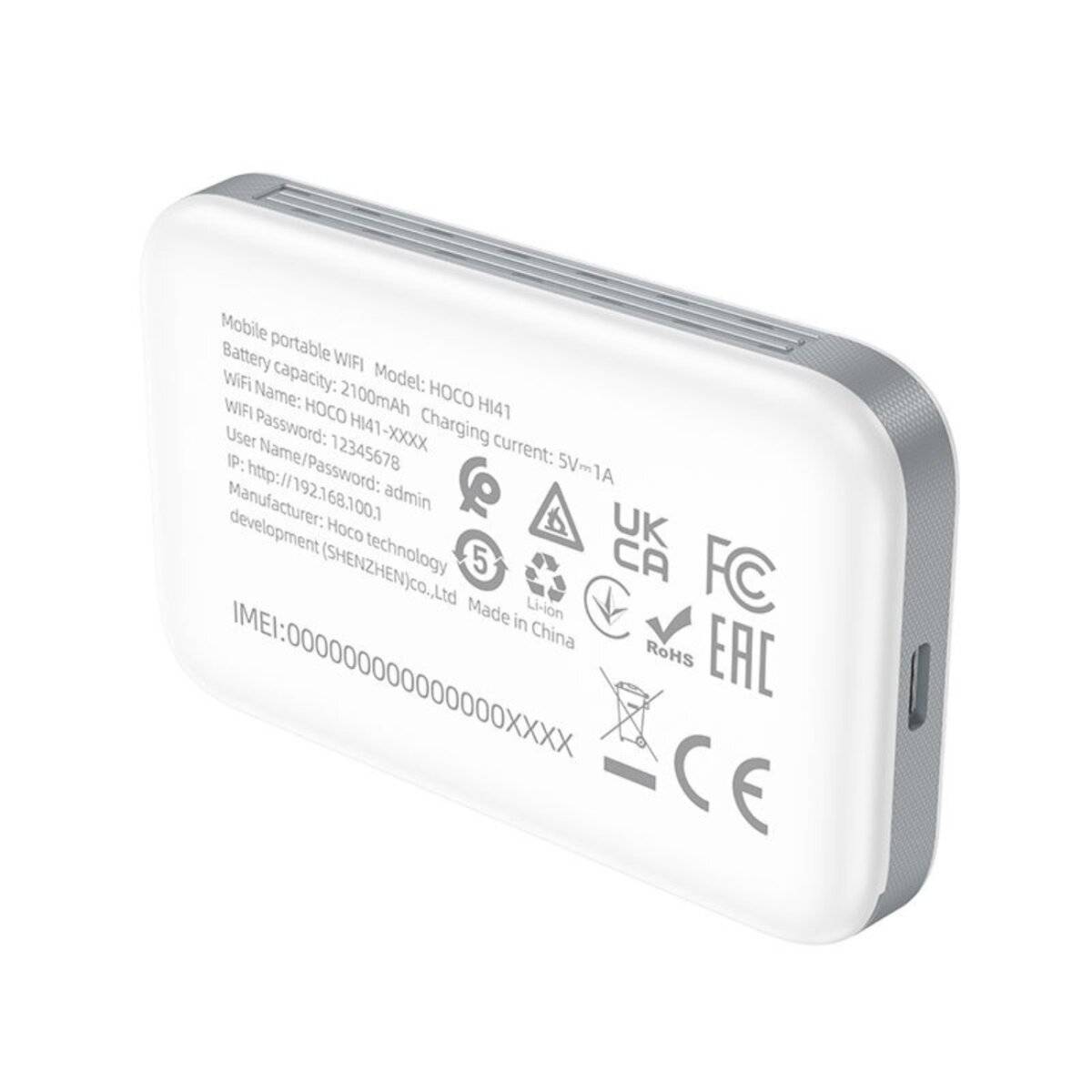 Hoco HI41 Tragbarer Wireless-Router WiFi 6, Weiß-2