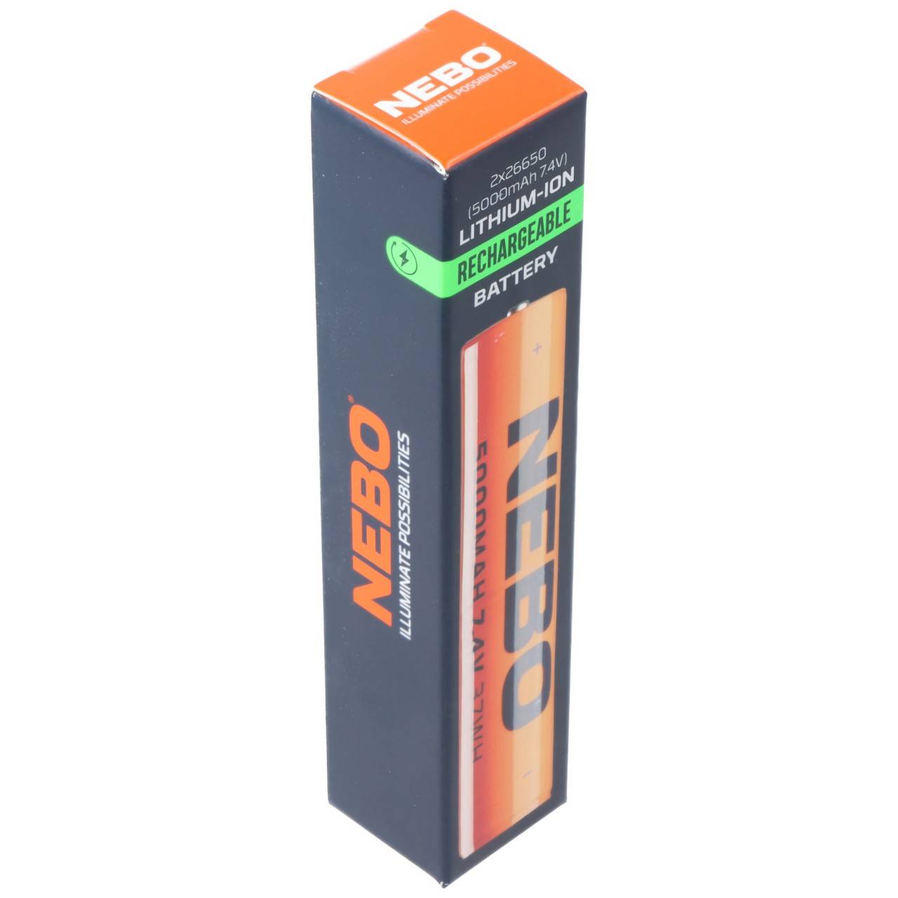 NEBO 2x26650 Li-Ion Akku, 5000mAh, 7,4V, 37Wh, wiederaufladbar-4