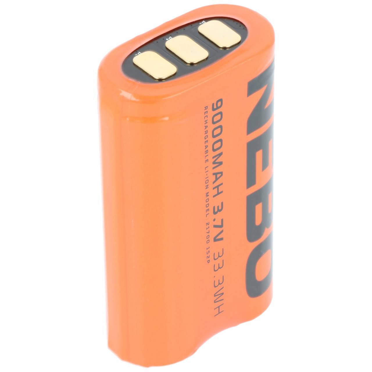 NEBO 2x21700 Li-Ion Akku, 9000mAh, 3,7V, 33,3Wh, wiederaufladbar-4