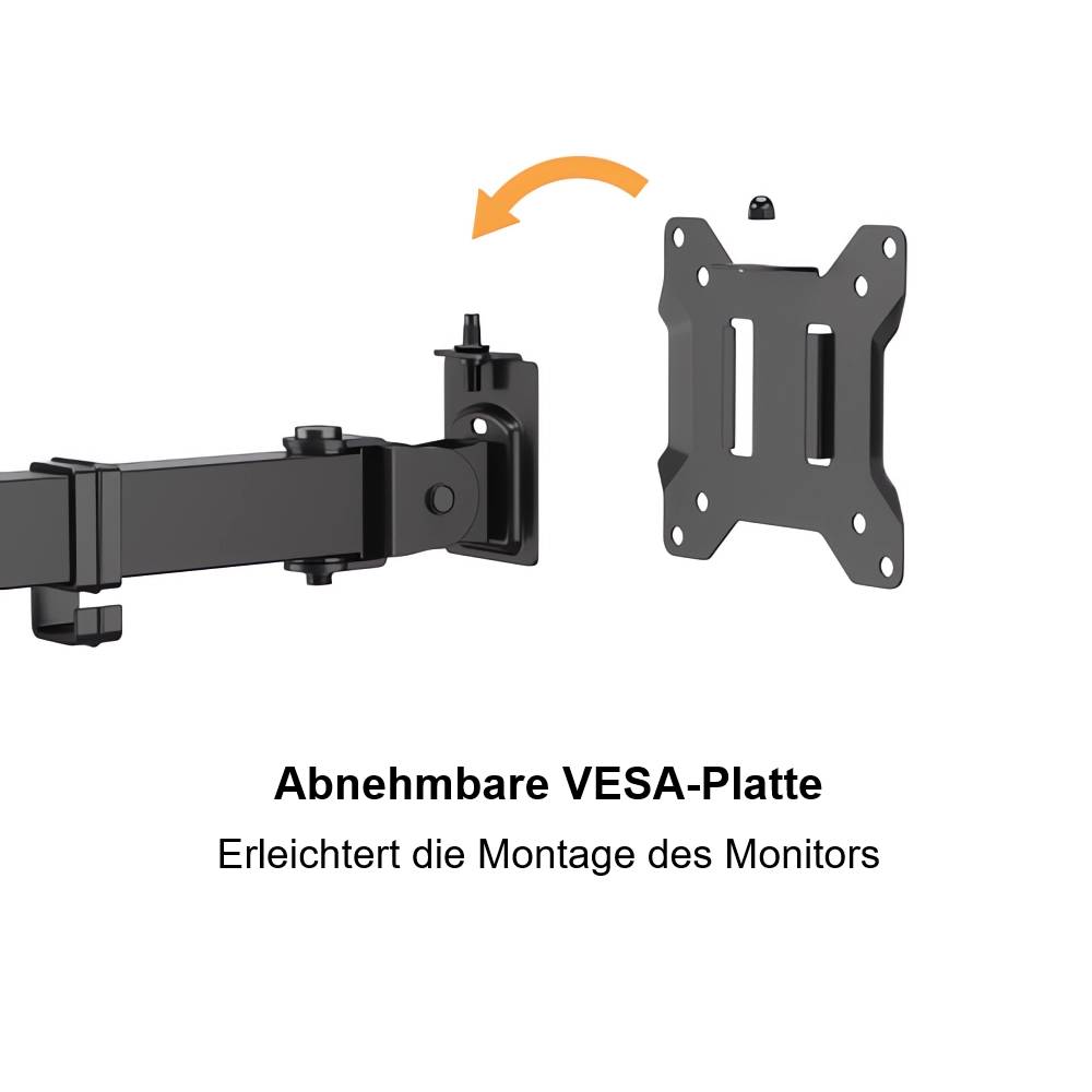 Monitorhalterung für 2 Monitore 17 – 27 Zoll – Gelenkarm-2