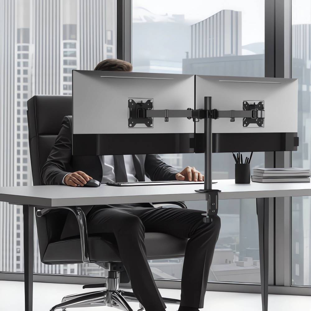 Symbolbild für Monitorhalterung für 2 Monitore 17 – 27 Zoll – Gelenkarm