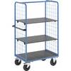 Etagenwagen mit Gitter-Seitenwänden Vollgummireifen Ladefläche 975 x 700 mm 3 Etagen. TAKKT Industrial &