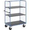 Etagenwagen mit Gitter-Seitenwänden Vollgummireifen Ladefläche 1175 x 800 mm 3 Etagen. TAKKT Industrial &