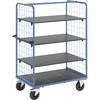 Etagenwagen mit Gitter-Seitenwänden Vollgummireifen Ladefläche 1175 x 800 mm 4 Etagen. TAKKT Industrial &
