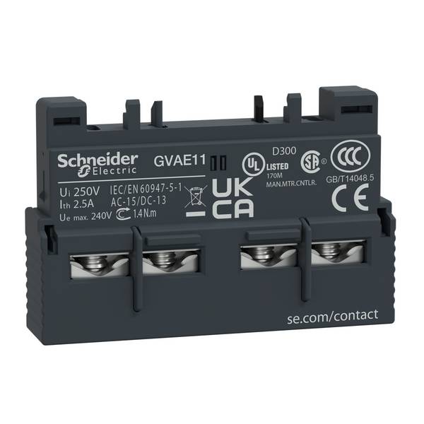 10 Stk. Schneider Electric GVAE11 GVAE11 Hilfsschalter 1 Schließer, 1 Öffner