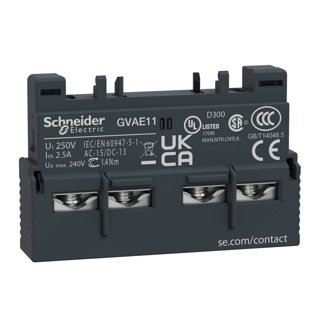 10 Stk. Schneider Electric GVAE11 GVAE11 Hilfsschalter 1 Schließer, 1 Öffner-0