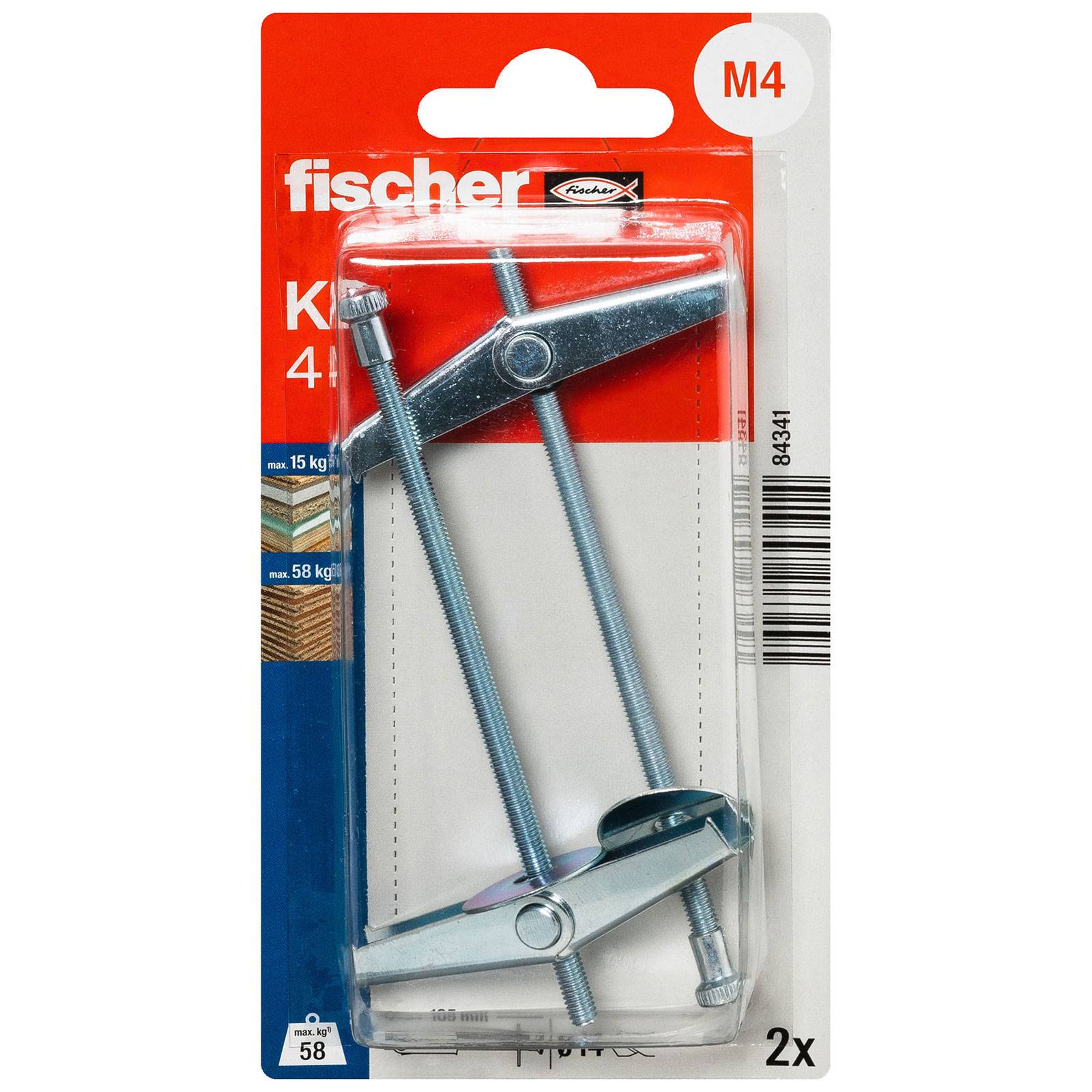 Kippdübel Hohlraumdübel mit Spannfeder fischer SB-Pack 2er-4