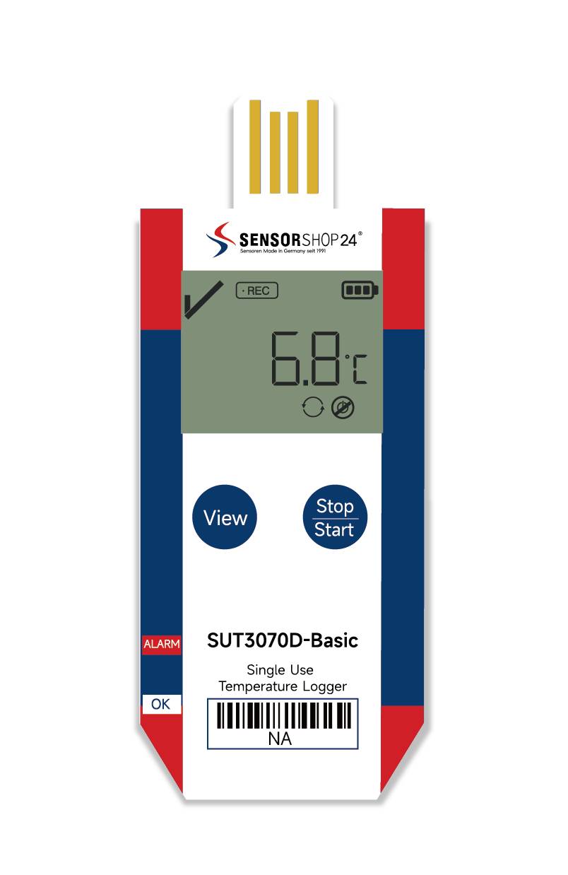 Single-Use Temperaturdatenlogger für Transport & Lagerung mit Display - Basic (-30°C - 70°C)-0