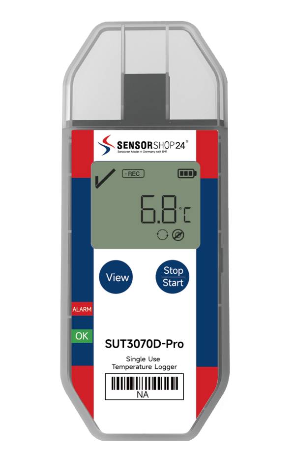 Single-Use Temperaturdatenlogger für Transport & Lagerung mit Display - Pro (-30°C - 70°C)