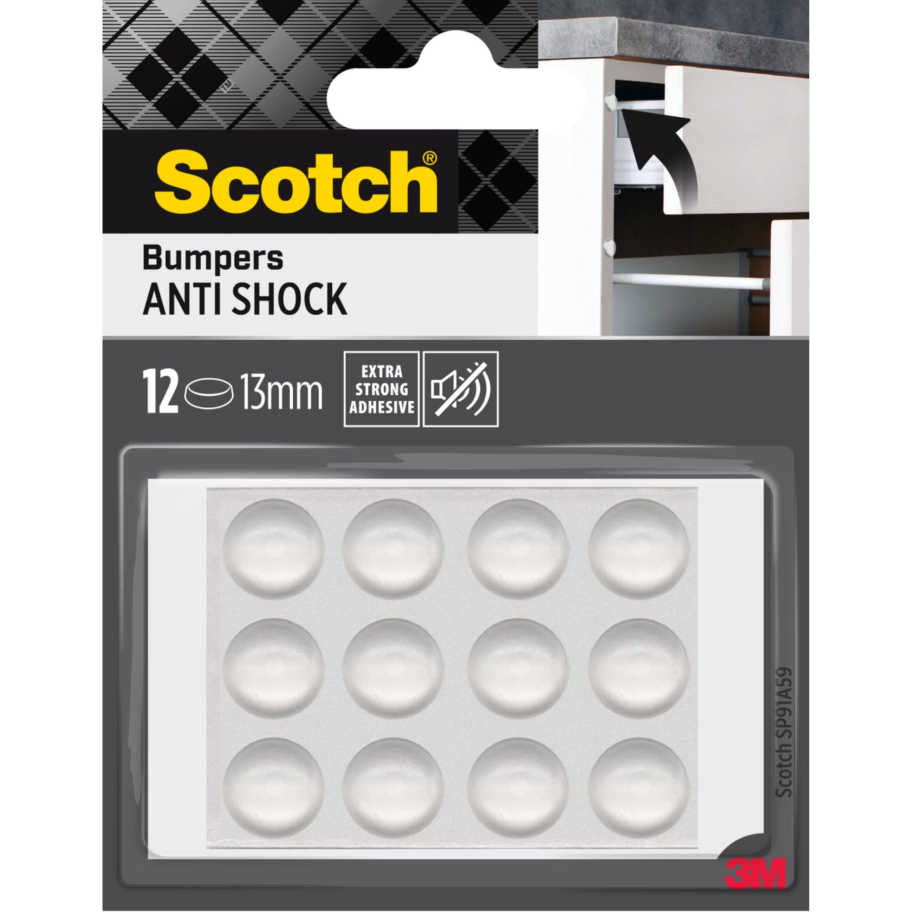 3M Scotch Stoßabsorbierende Elastikpuffer, Elastomer, Transparent, Einfarbig, 13 mm, 13 mm, 12 Stück(e)