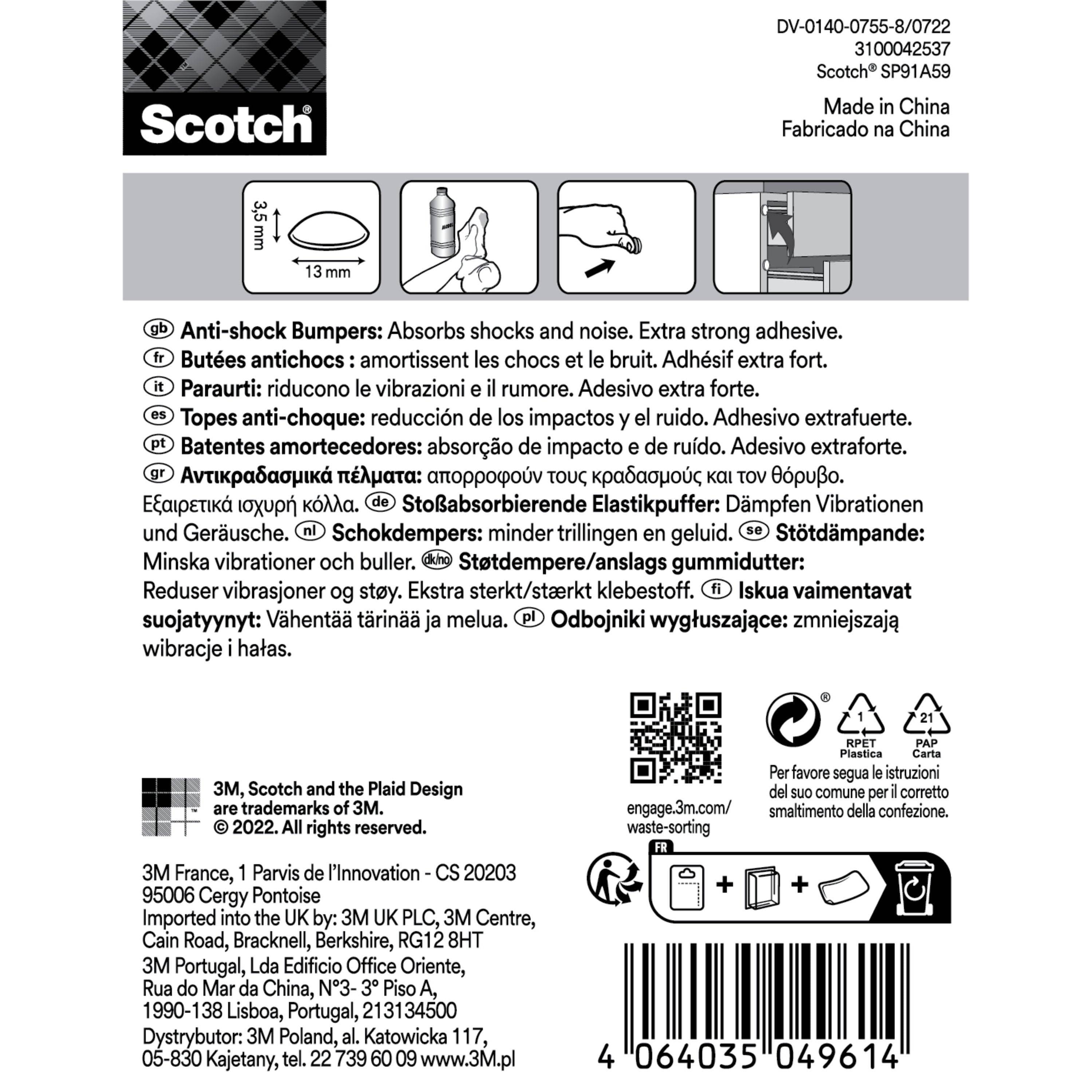 Scotch Stoßabsorbierende Elastikpuffer, 19 mm, transparent-2