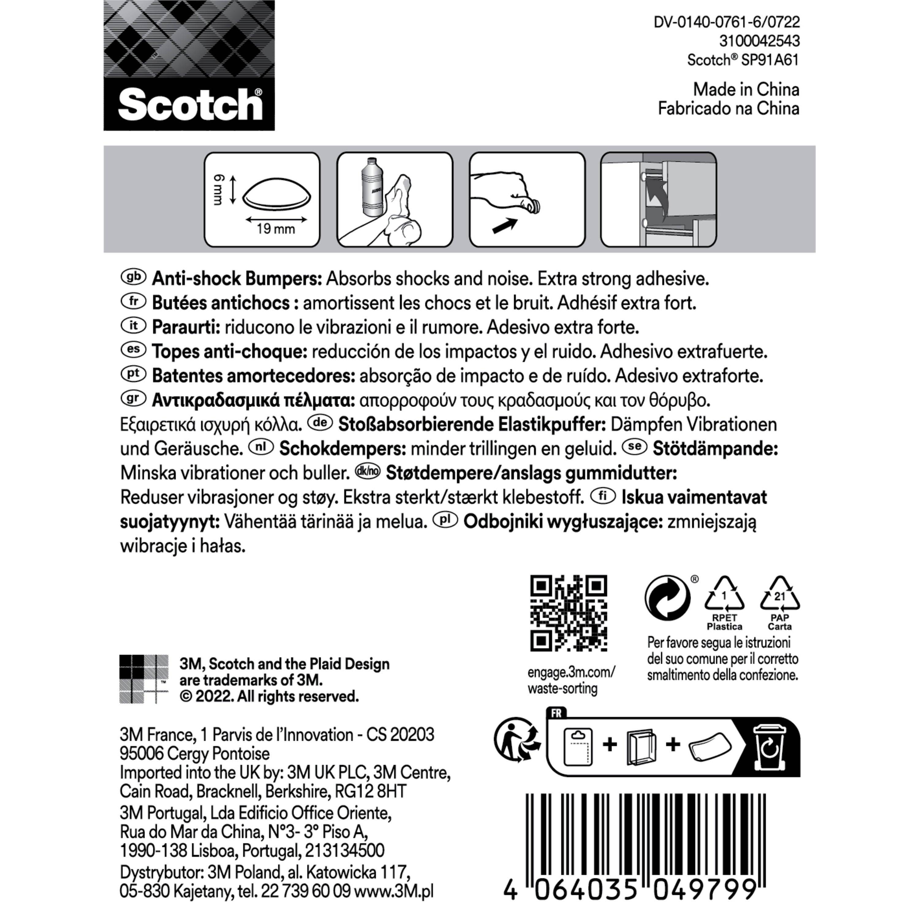 Scotch Stoßabsorbierende Elastikpuffer, 19 mm, transparent-3