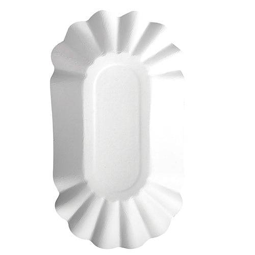 PAPSTAR Schalen oval 9x16 cm, Pappe "pure", weiß | Folie (250 Stück)-0