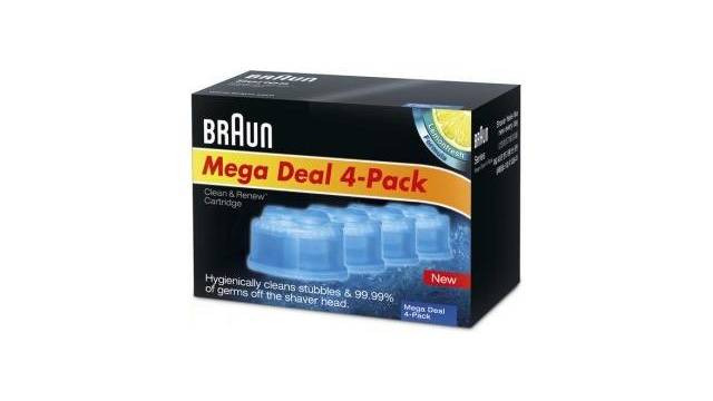 Braun CCR4, Reinigungskartusche, Blau, Braun, Braun Clean&Charge, Box, 4 Stück(e)-0