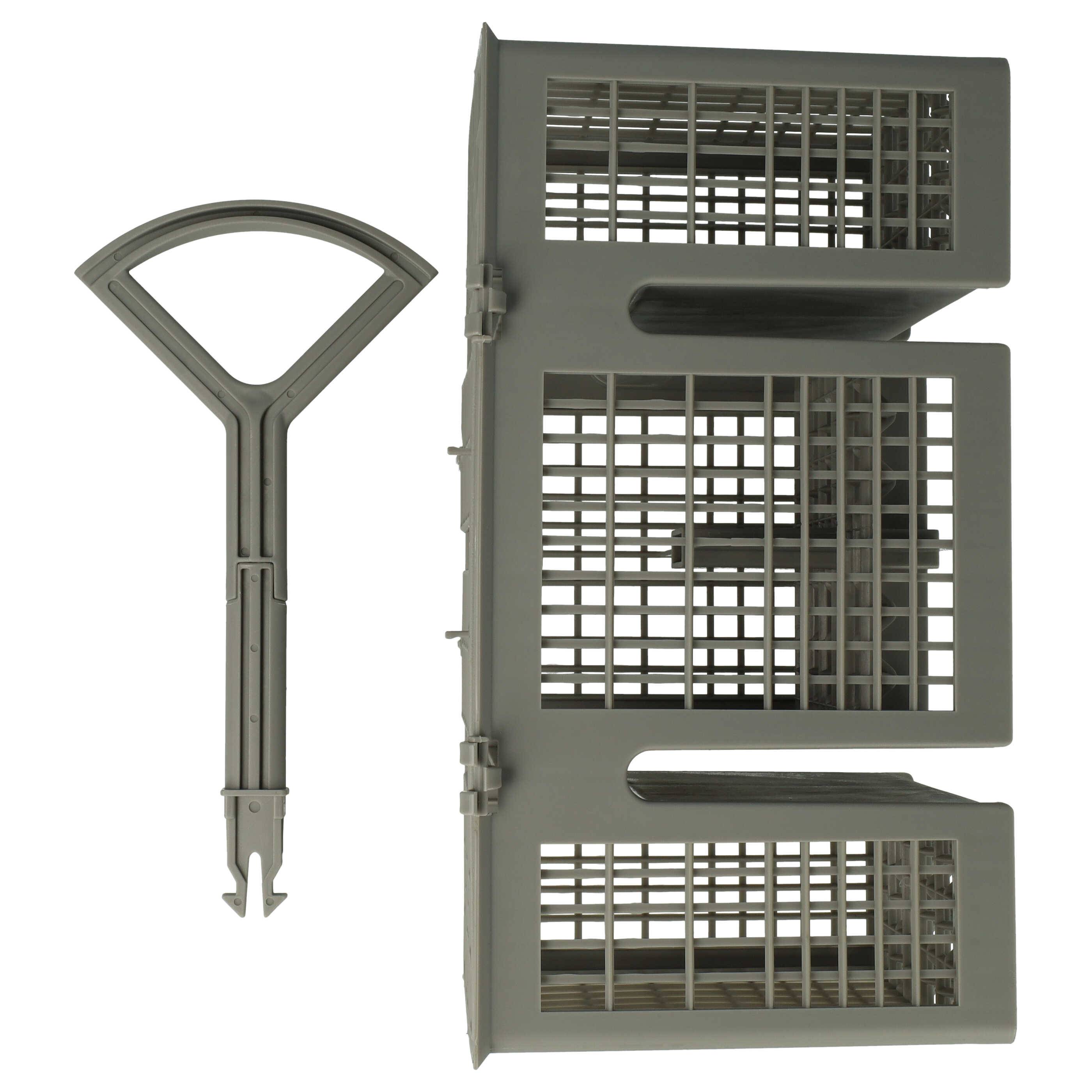 vhbw Besteckkorb kompatibel mit Siemens Serie IQ SF25T251CZ/23 | SF25T251CZ/26, SF25T251CZ/28 Spülmaschinen - mit Griff-2